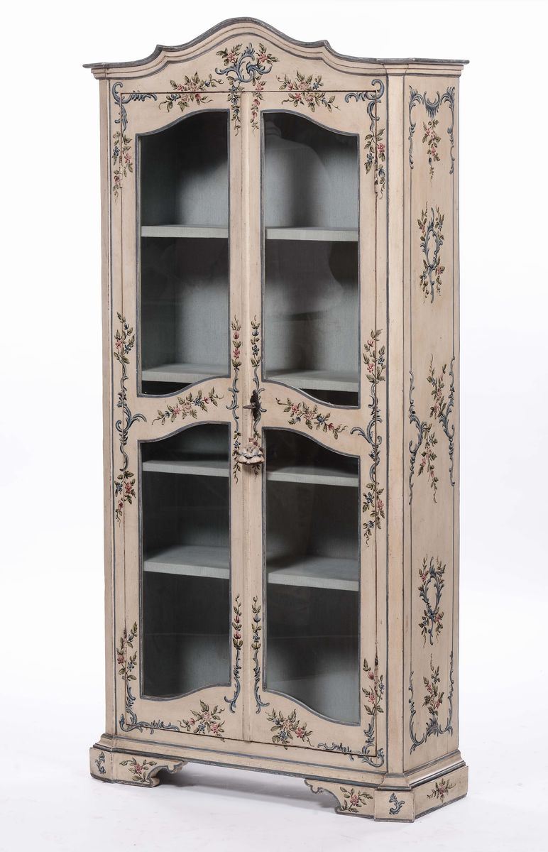 Vetrina laccata alla genovese, XVIII-XIX secolo  - Auction Fine Arts from refined private house - Cambi Casa d'Aste