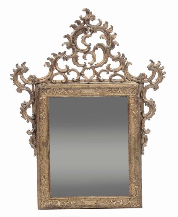 Specchierina Luigi XIV dorata a mecca, XVIII secolo