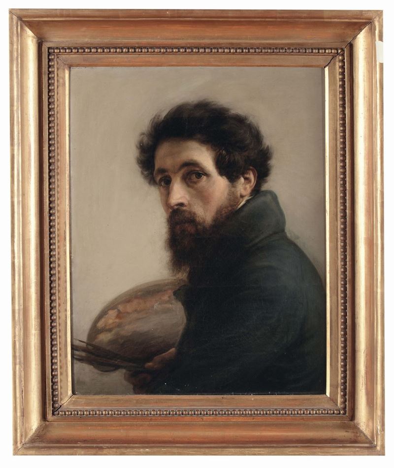 Giovanni Carnovali detto Il Piccio (Montegrino Valtravaglia 1804 – Coltaro 1873) Autoritratto  - Asta Fine Art Selection - II - Cambi Casa d'Aste