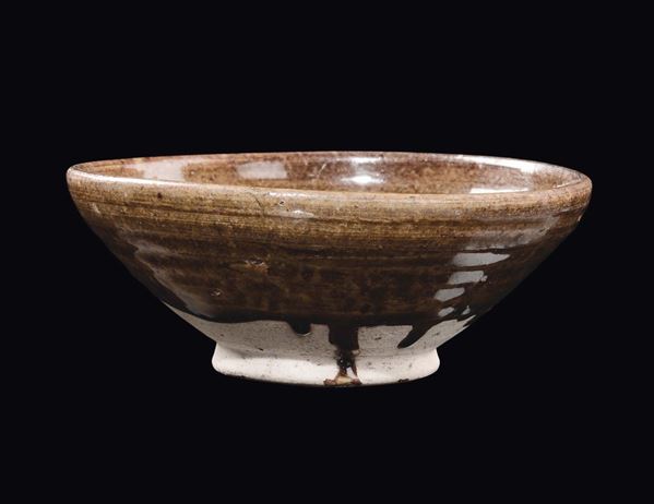 A light brown-splashed Jun bowl, China, Song Dynasty (960-1279)