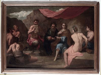 Scuola Romana del XVII Secolofigure e Satiro