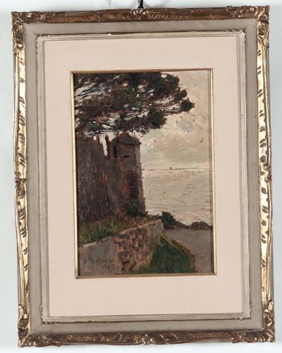 Giuseppe Sacheri (1863-1950)veduta Costiera, 1897