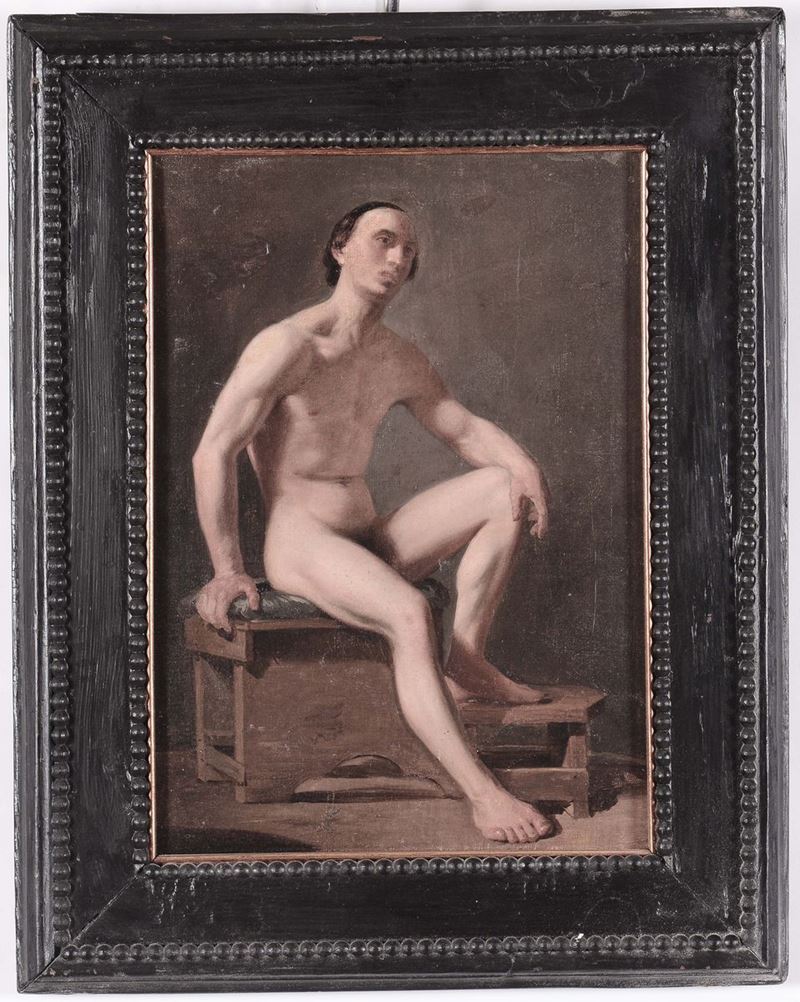 Anonimo del XIX secolo Nudo maschile  - Asta Antiquariato, Affidamenti da raffinate dimore private - Cambi Casa d'Aste