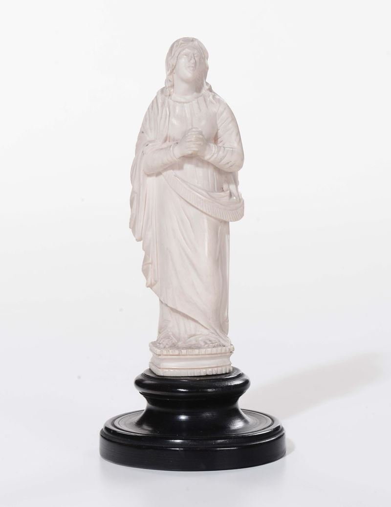 Madonna in avorio scolpito  - Asta Antiquariato, Affidamenti da raffinate dimore private - Cambi Casa d'Aste