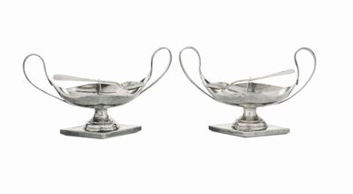 Coppia di Saliere in Argento, Argentiere Giuseppe Balbino (1798-1824)