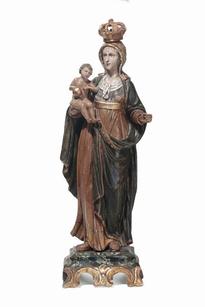 Scultore Marchigiano del XVIII Secolomadonna con Bambino
