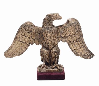 Aquila Neoclassica in Legno Scolpito e Dorato, Italia Centrale Inizi XIX Secolo