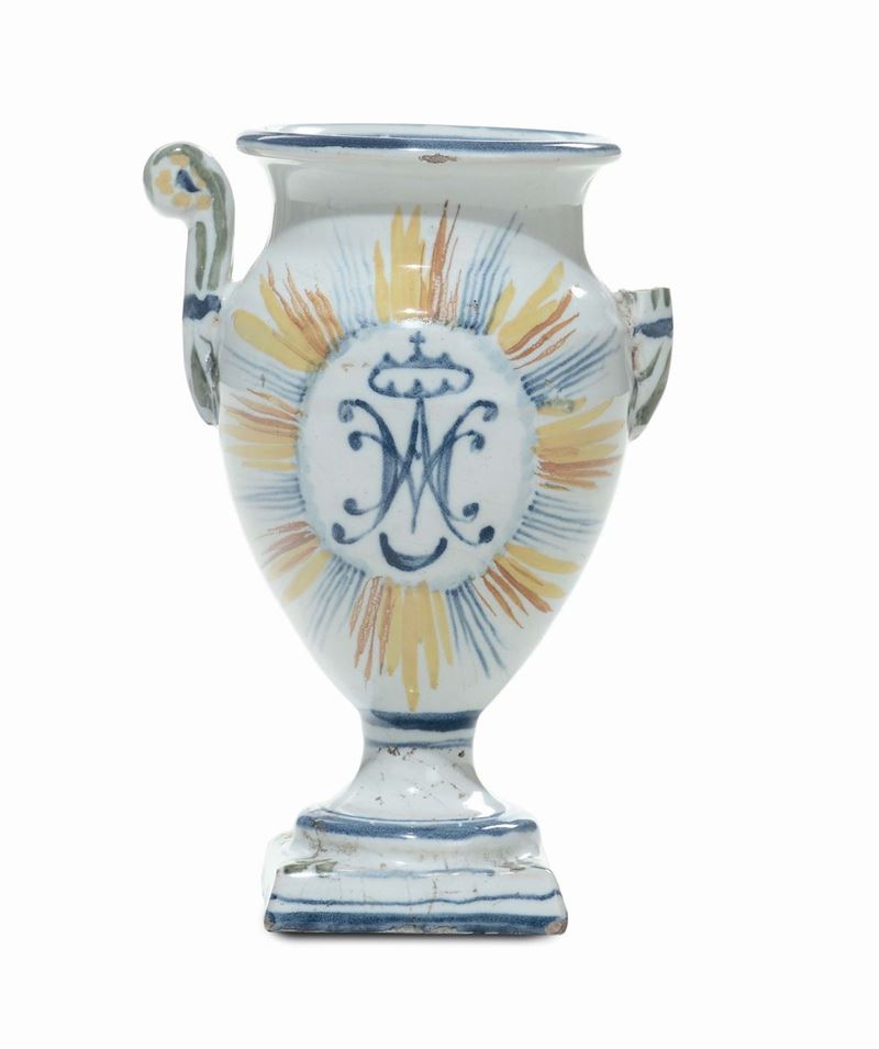 Vasetto in maiolica, Imola (?) fine XVIII secolo  - Asta Antiquariato, Affidamenti da raffinate dimore private - Cambi Casa d'Aste
