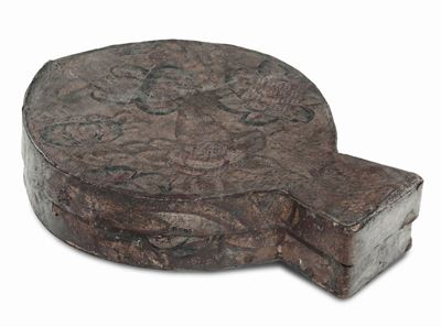 Astuccio Sagomato in Cuoio Smaltato, Siena (?) Inizio XVIII Secolo