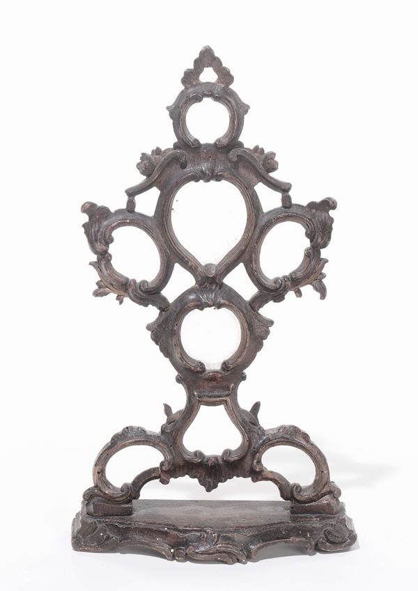 Porta reliquie da tavolo in legno scolpito, Venezia XVIII secolo