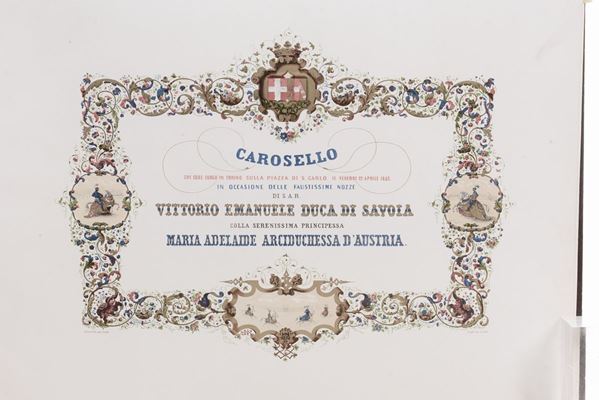 Francesco Gonin Carosello che ebbe luogo in Torino sulla piazza di S.Carlo il Venerdì 22 Aprile 1842..