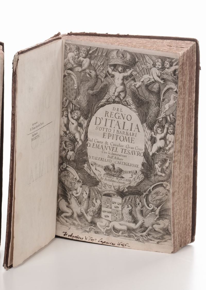 Emanuele Tesauro Del regno d'Italia sotto i barbari..  - Auction Old and Rare Manuscripts and Books - Cambi Casa d'Aste