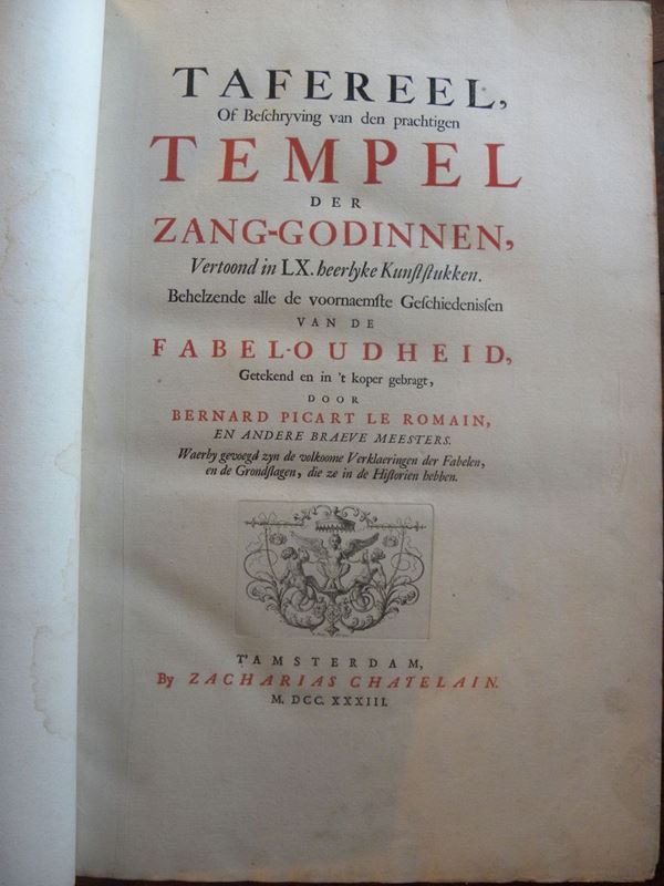 Bernard,Picart Tafereel,of Beschryving van den prachtigen Tempel der Zang-Godinnen..
