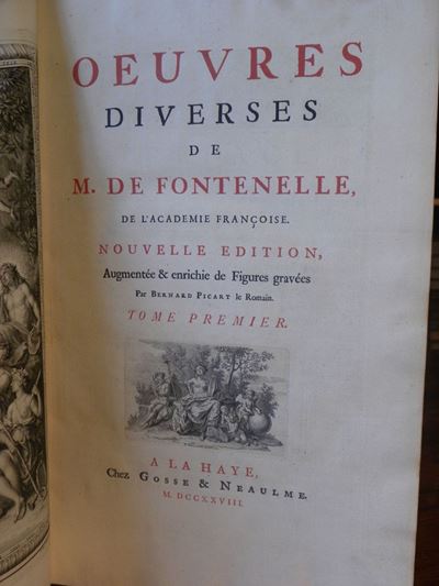 M.de Fontenelleoeuvres Diverses..augmentée & Enrichie De Figures Gravées Par Bernard Picard