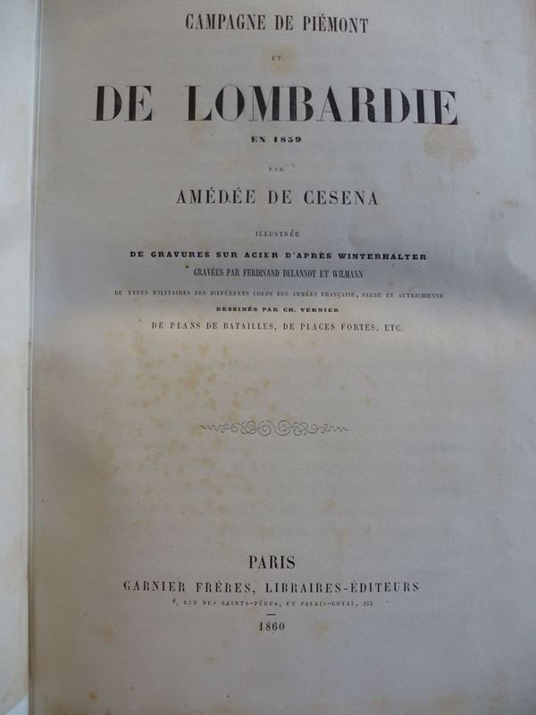 Amédée de Cesena Campagne de Piemont et de Lombardie..