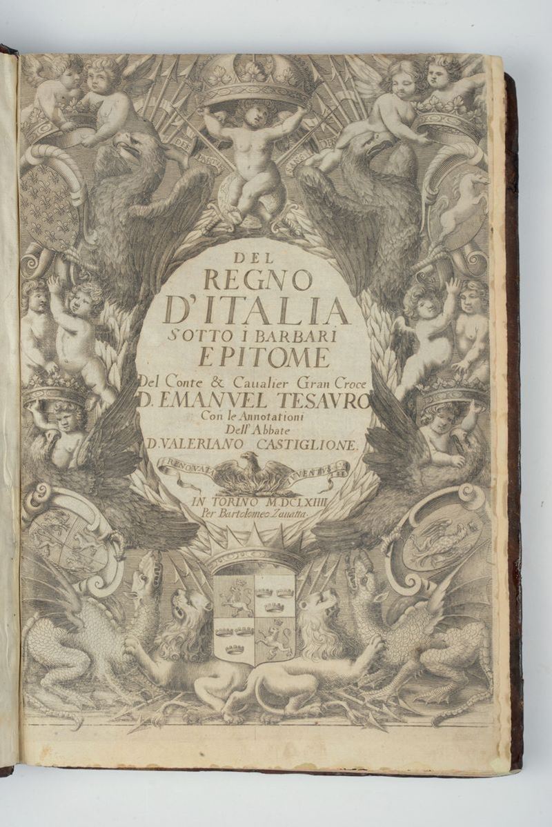 Emanuele,Tesauro Del Regno d'Italia sotto i barbari..  - Auction Old and Rare Manuscripts and Books - Cambi Casa d'Aste