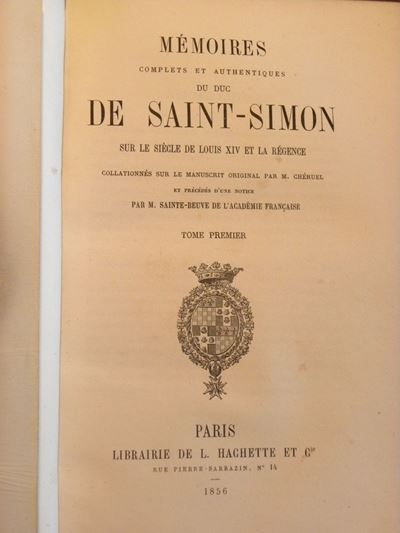 Saint-simon Duc Dememoires Complets Et Authentiques..