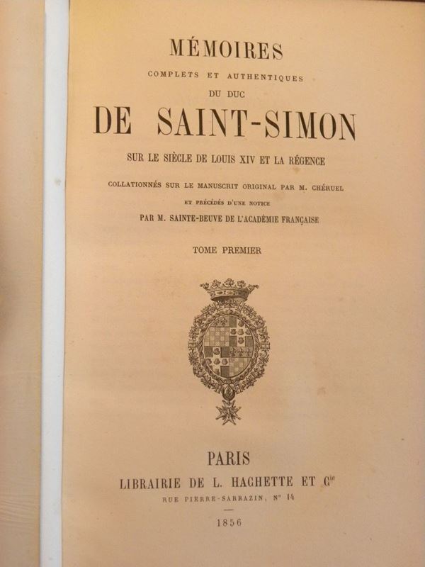 Saint-Simon Duc de Memoires complets et authentiques..