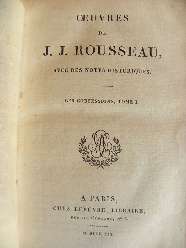 Jean Jacques Rousseau Oeuvres