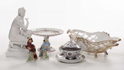 Lotto di Sei Pezzi Diversi in Ceramica e Porcellana