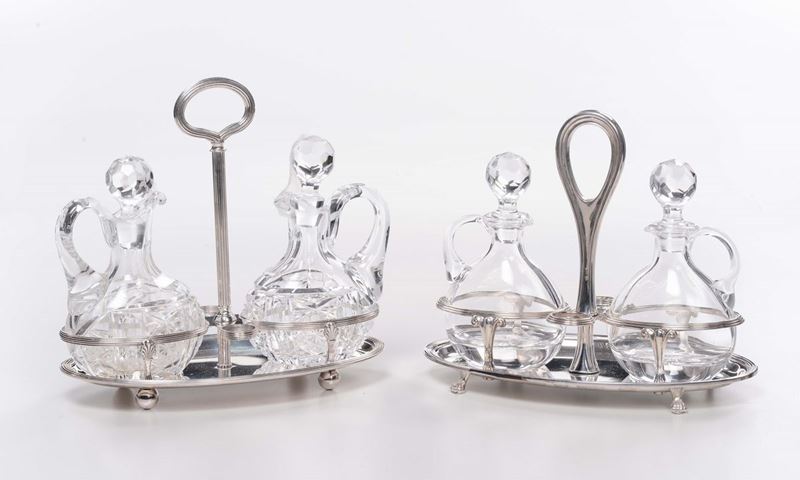 Due oliere diverse in argento  - Auction Fine Arts from refined private house - Cambi Casa d'Aste