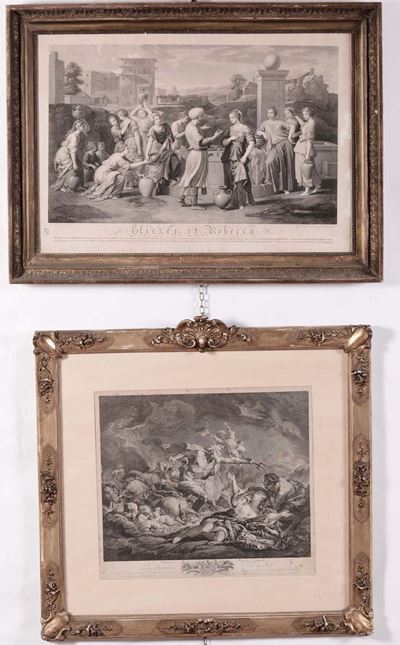 Due Stampe Differenti con Scene Mitologiche