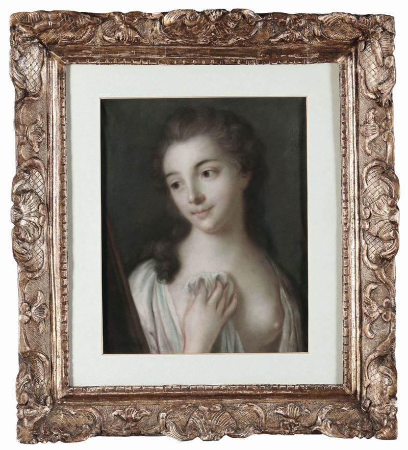 Anonimo del XIX secolo Ritratto femminile  - Asta Antiquariato, Affidamenti da raffinate dimore private - Cambi Casa d'Aste