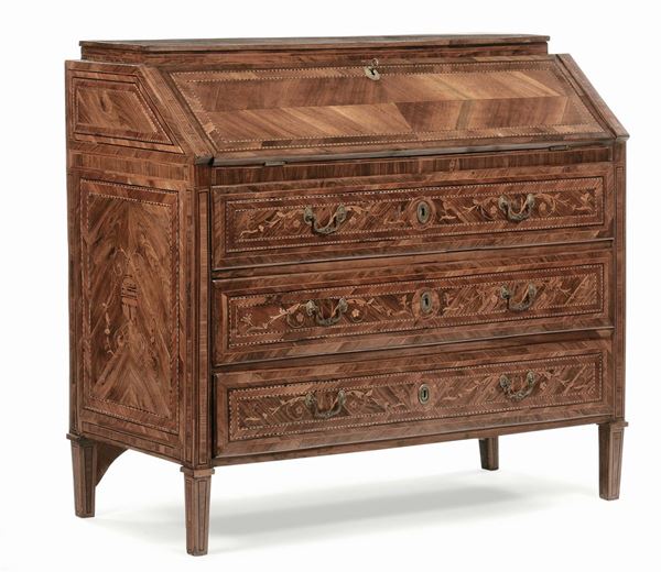 Ribalta lastronata ed intarsiata, XVIII-XIX secolo