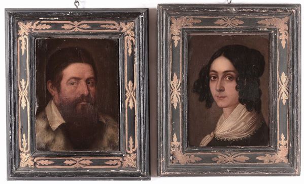 Anonimo del XIX secolo Coppia di ritratti