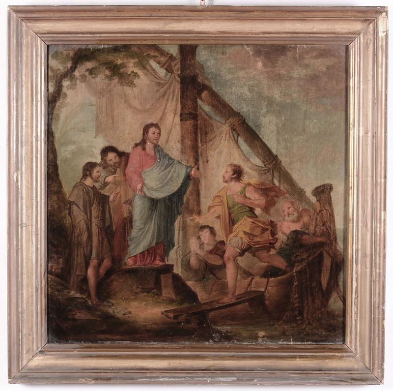 Anonimo del XIX secolo Predica di Gesù  - Asta Antiquariato, Affidamenti da raffinate dimore private - Cambi Casa d'Aste