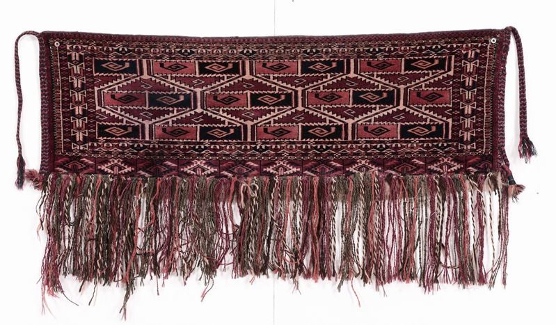 Sacca turkmrna Yomut inizio XX secolo  - Auction Fine Carpets - Cambi Casa d'Aste