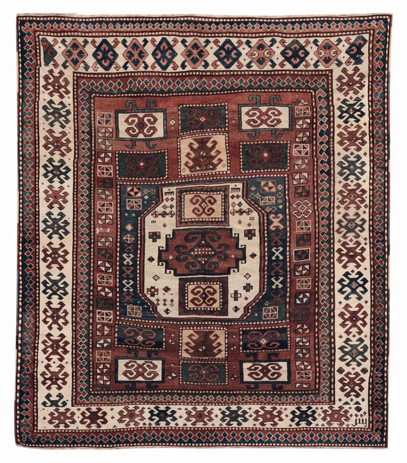 Tappeto caucasico Kazak Karachop meta XIX secolo  - Auction Fine Carpets - Cambi Casa d'Aste