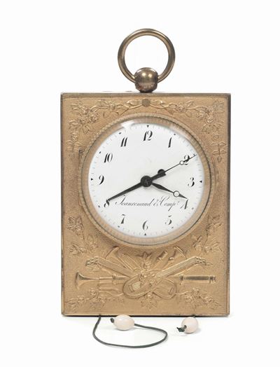 Orologio da Carrozza in Bronzo Dorato, Jeanrenaud & Comp., XVIII Secolo