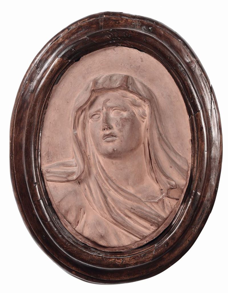 Scultore Barocco operante in Italia tra il XVII ed il XVIII secolo Testa della Madonna  - Auction Fine Art Selection - II - Cambi Casa d'Aste