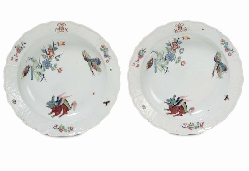 Coppia di piatti in porcellana Herend  - Auction Fine Arts from refined private house - Cambi Casa d'Aste