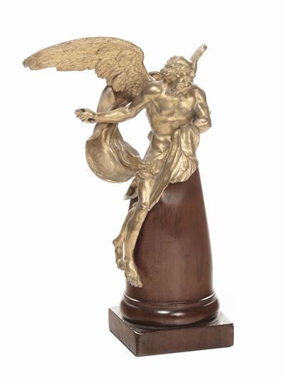 Scultura in Bronzo Fuso, Cesellato e Dorato Raffigurante Kronos, Artista Barocco Italiano o Fiamm...