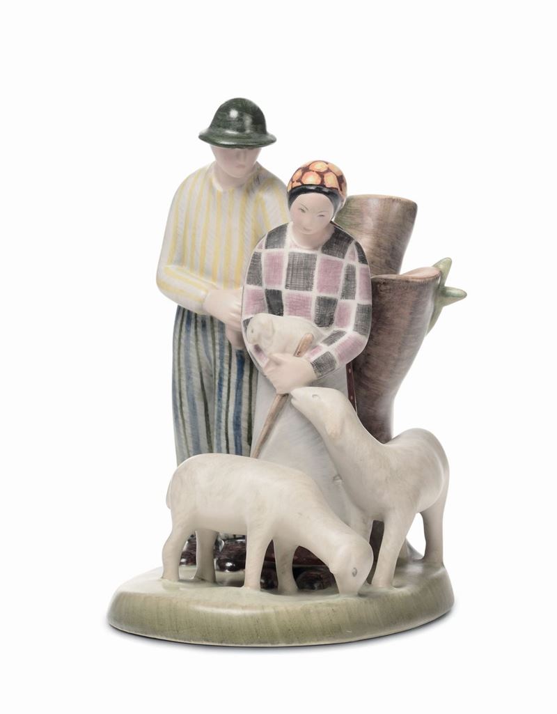 Ines Grande - Lenci - Torino Scena pastorale  - Auction Decorative arts of the twentieth century - II - Cambi Casa d'Aste