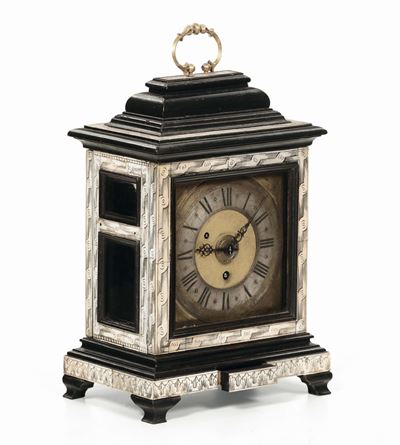 Orologio con Cassa in Legno Ebanizzato e Decorato in Avorio, Genova XVIII Secolo