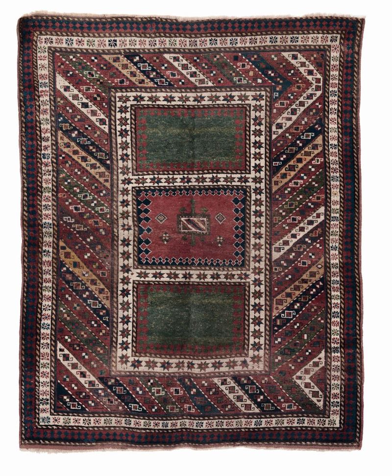 Tappeto caucasico Kazak seconda meta XIX secolo  - Auction Fine Carpets - Cambi Casa d'Aste
