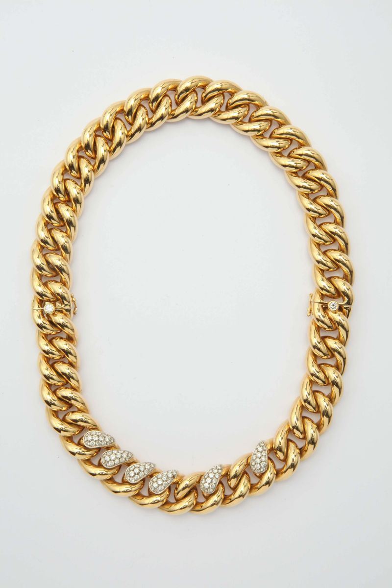 A gold and diamond necklace/bracelet  - Auction Fine Jewels - I - Cambi Casa d'Aste