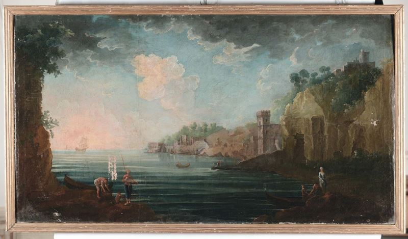 Scuola Napoletana del XVIII secolo Marina  - Auction Old Masters Paintings - Cambi Casa d'Aste