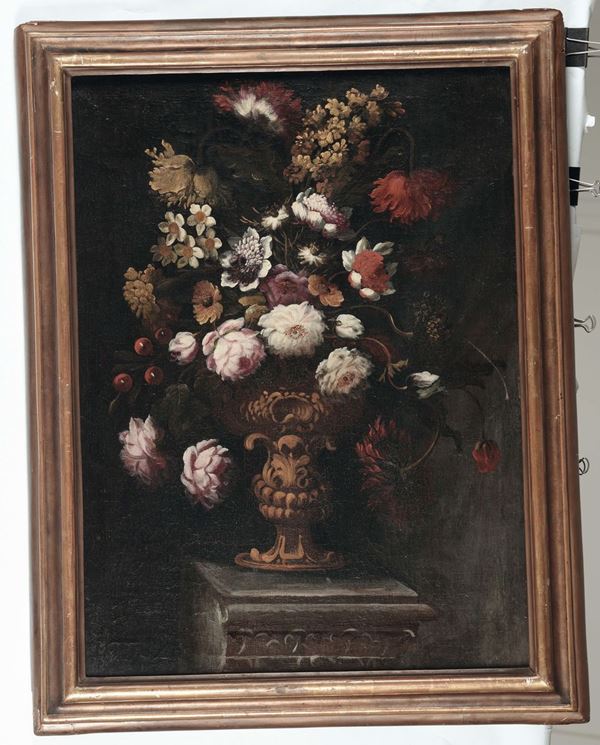 Scuola Toscana del XVII secolo Nature morte floreali