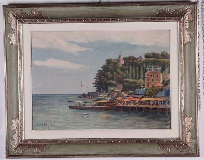 Giacomo Gabbiani (1900 - 1989) Santa Margherita  - Auction Fine Arts from refined private house - Cambi Casa d'Aste