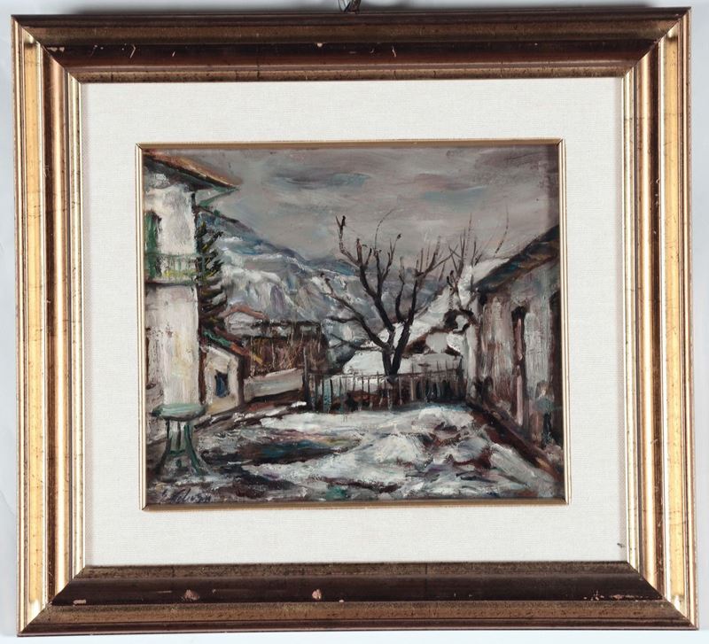 Eso Peluzzi (1887-1985) Angolo di Bardonecchia  - Auction 19th and 20th Century Paintings - Cambi Casa d'Aste