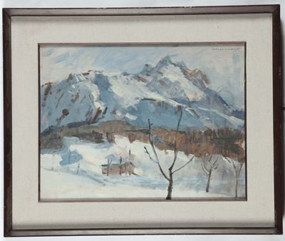 Marco Novati (1895-1975)paesaggio di Montagna
