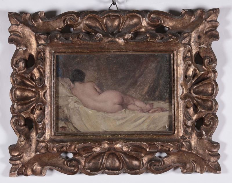Anonimo del XIX secolo Nudo femminile di schiena  - Asta Antiquariato, Affidamenti da raffinate dimore private - Cambi Casa d'Aste