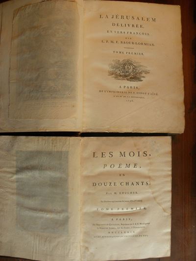 Baour-lormian/torquato Tassola Jérusalem Delivrèe En Vers Francois Par L.p.M.f. Baour-lormian