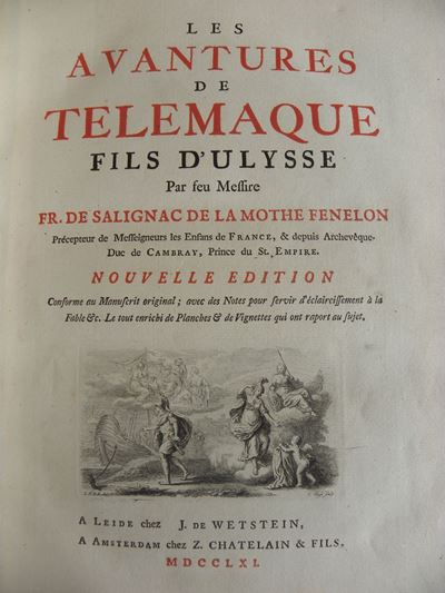 Fr.de Salignac De la Mothe Fenelonles Aventures De Telemaque Fils D'ulysses