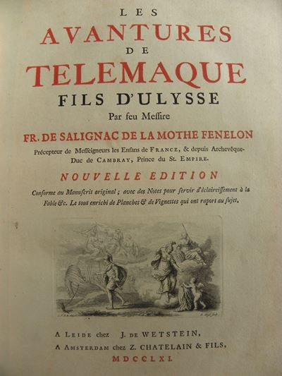 Fr.de Salignac,la Mothe Fenelonles Avantures De Telemaque Fils D'ulysse..