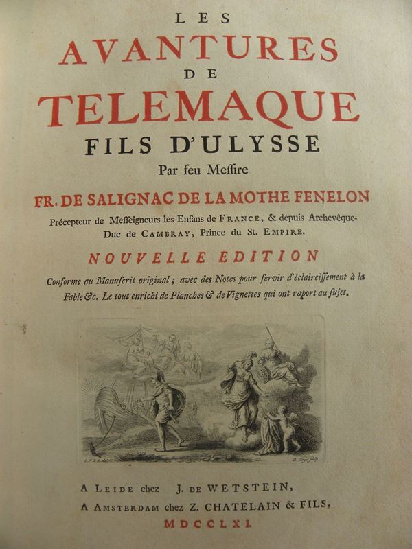 Fr.De Salignac,La Mothe Fenelon Les avantures de Telemaque fils d'Ulysse..